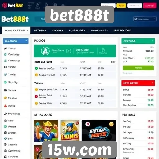 Análise da interface do site bet888t